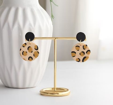 Bloom Leopard Print Statement Earrings