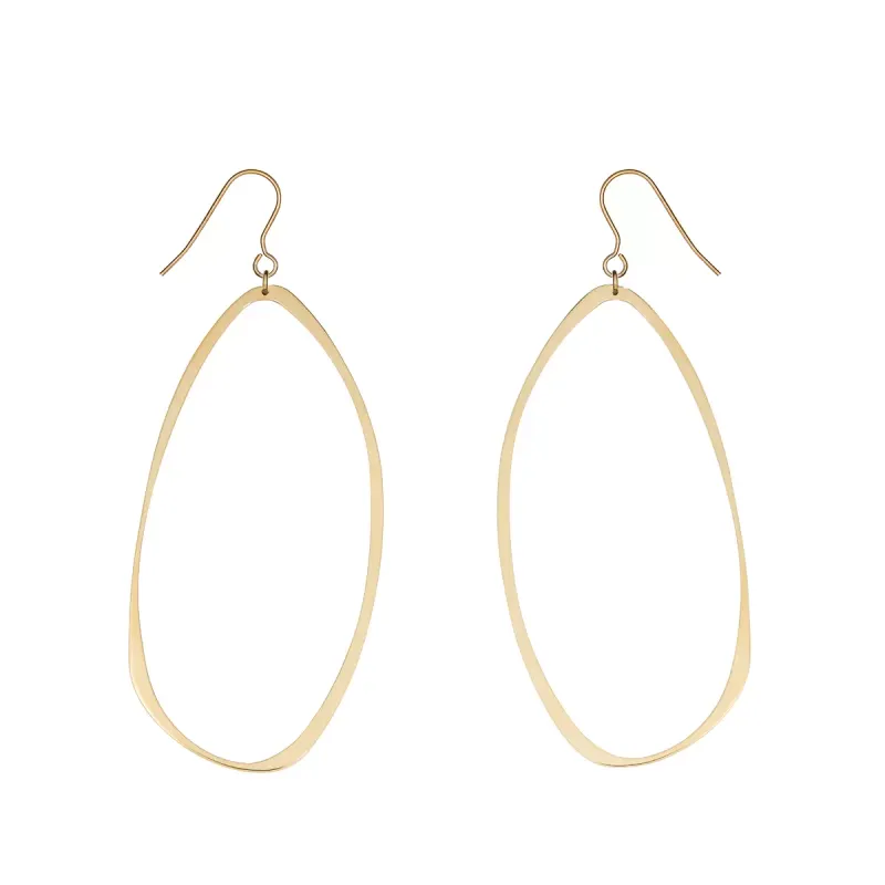 Ora Large Oval Hook Earrings