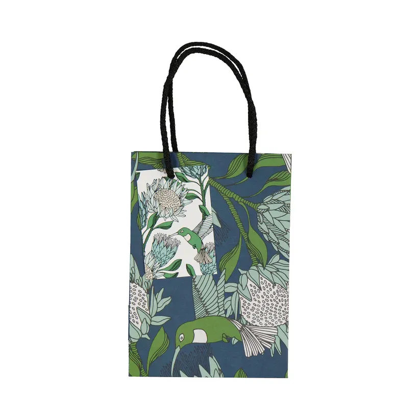aLove Supreme Gift Bags Medium, Colour: Protea (Blue On Gunmetal)