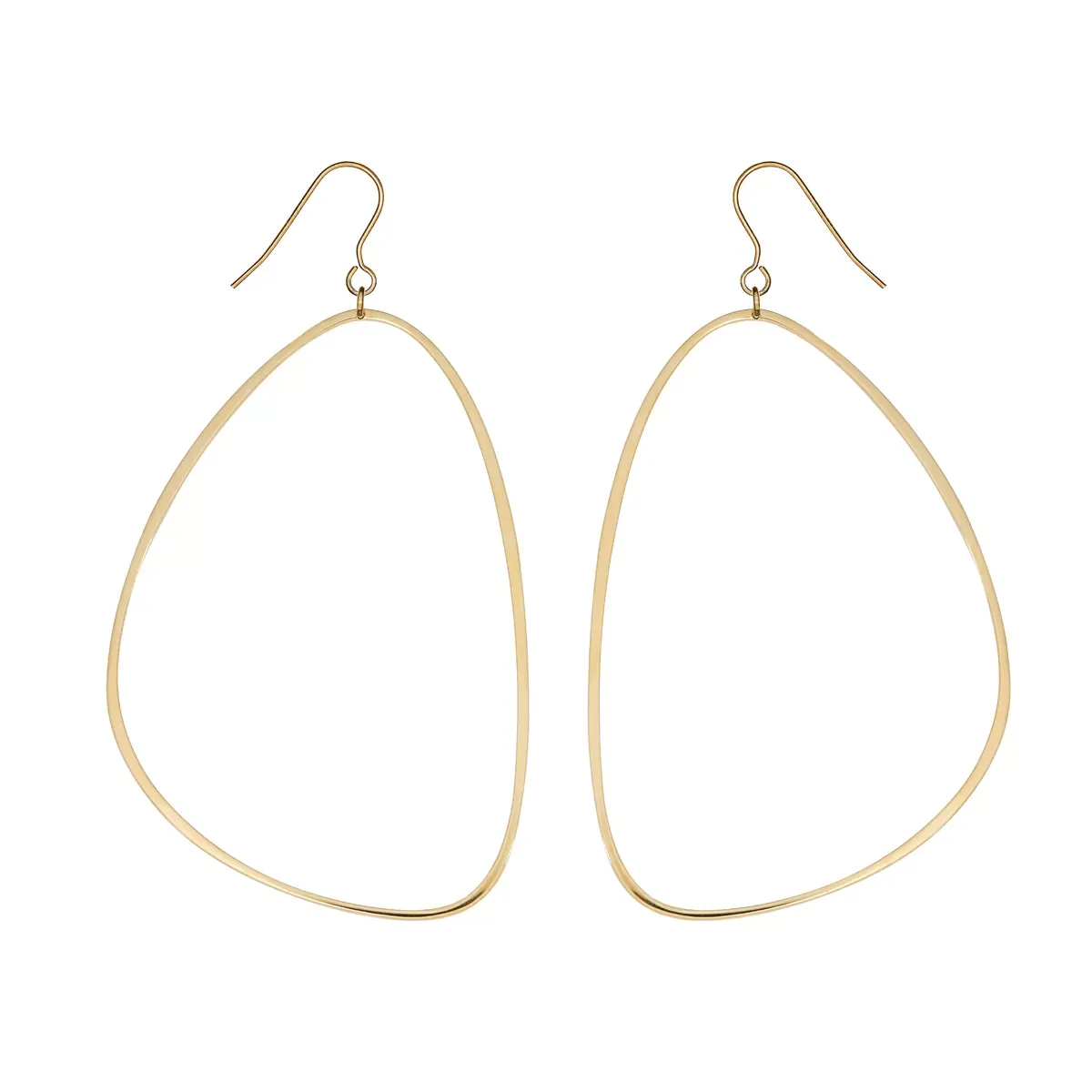 Ora Large Wing Brass Earrings