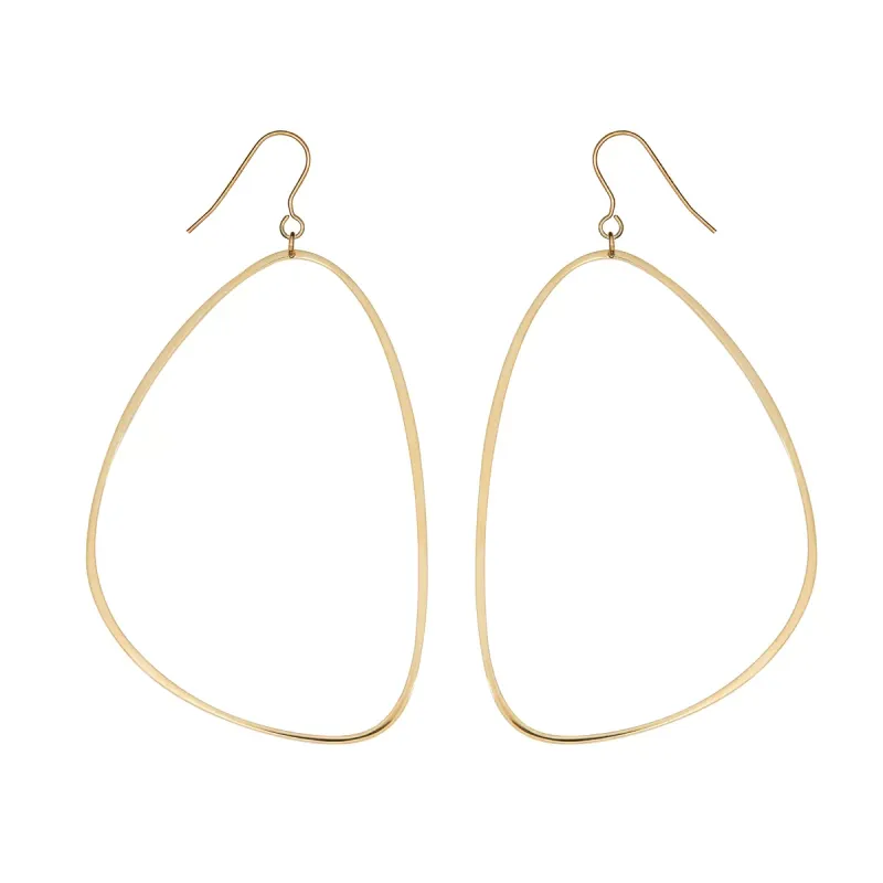 Ora Large Wing Brass Earrings