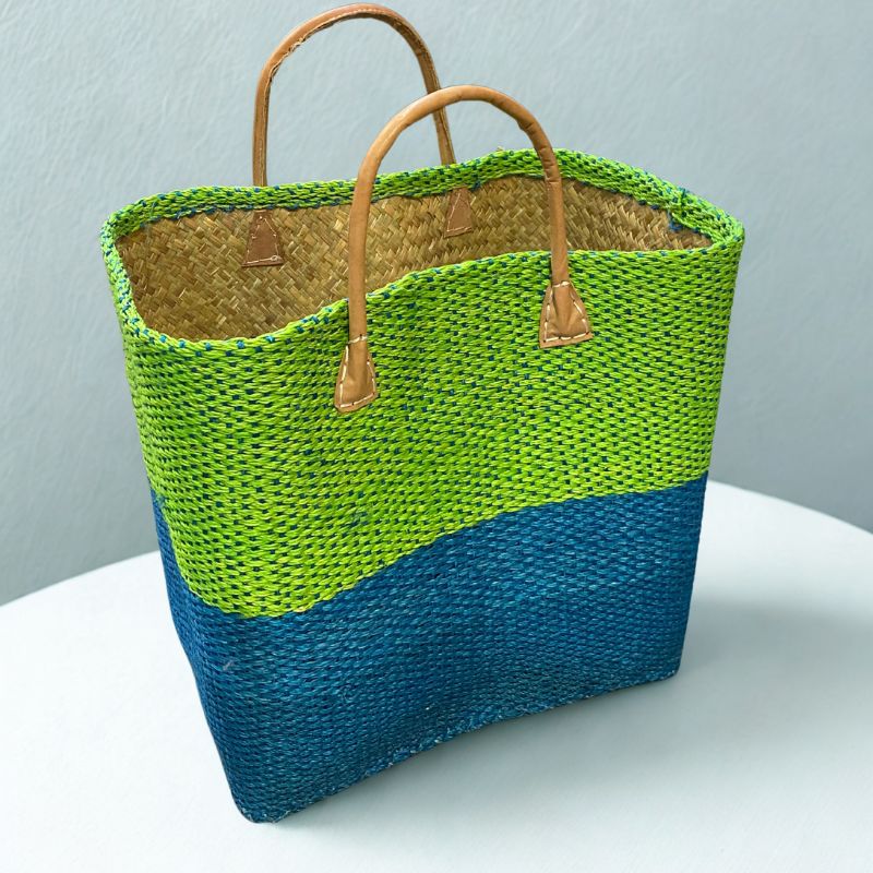 Bag Sisal With Leather Straps