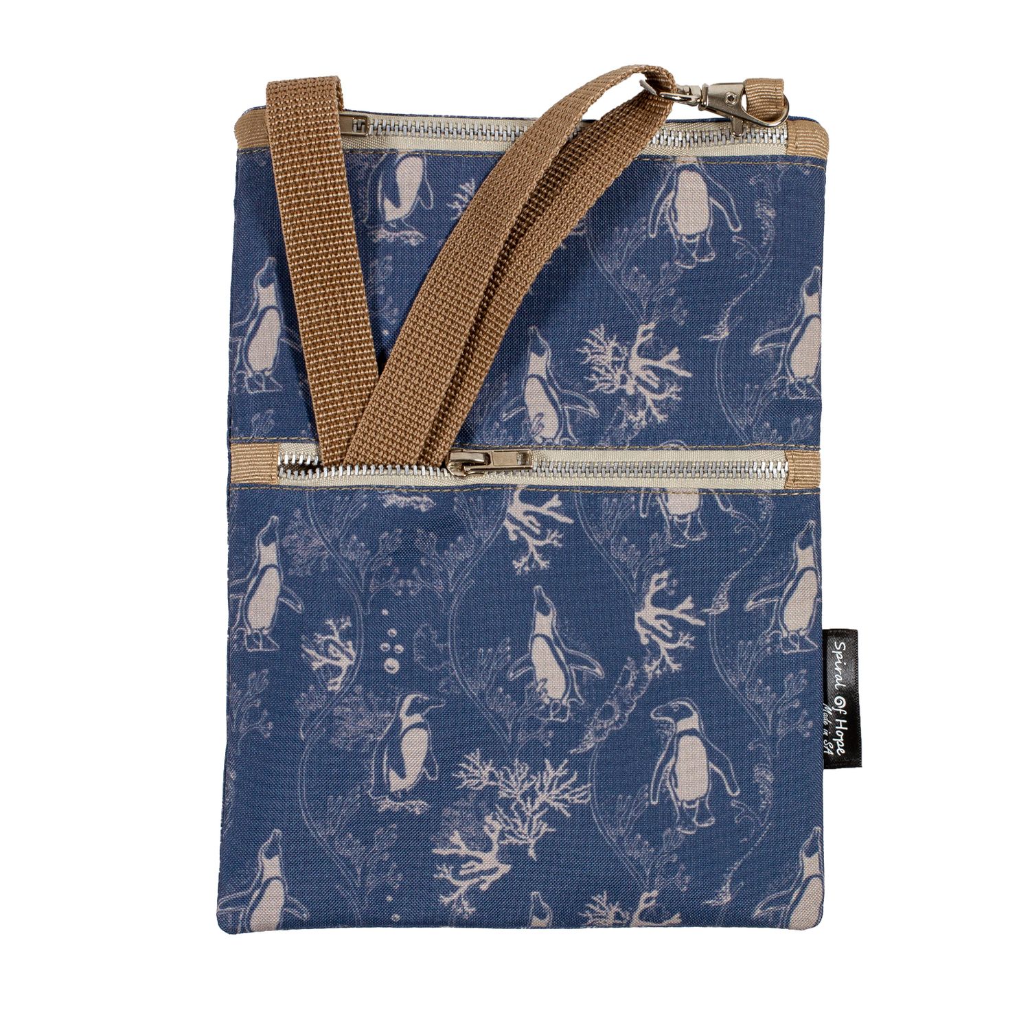 Passport Bag Africa, Design: Penguins Blue