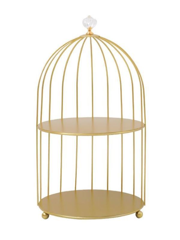Gold Metal Cage Display Tray - Large