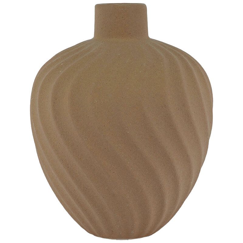Terracotta Swirl Vase 18 x 14cm