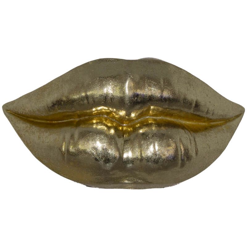 Deco Lips Gold 16 x 9 x 6cm