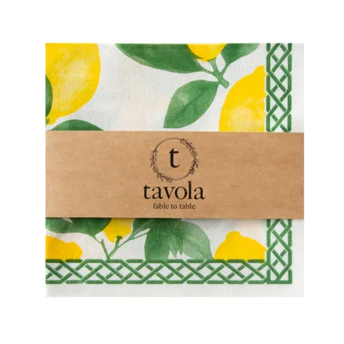 Tavola Serviettes Lemon Set of 25