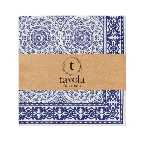 Tavola Serviettes Shwe Shwe Set of 25, Colour: Blue
