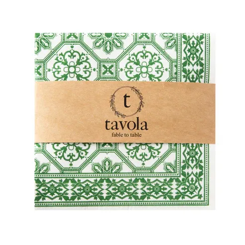 Tavola Serviettes Tile Set of 25, Colour: Green