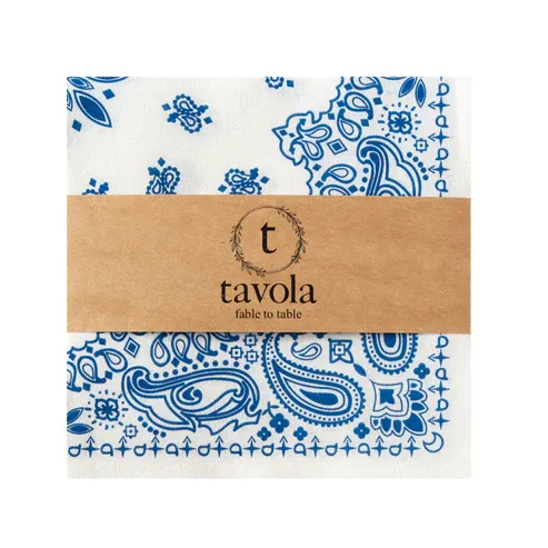 Tavola Serviettes Bandana Set of 25, Colour: Blue