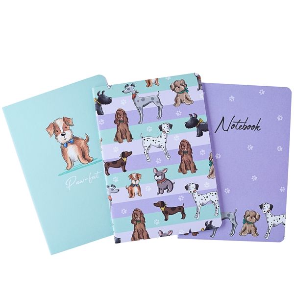 Notebook 3 Pack (A5), Design: Pawsome Pals