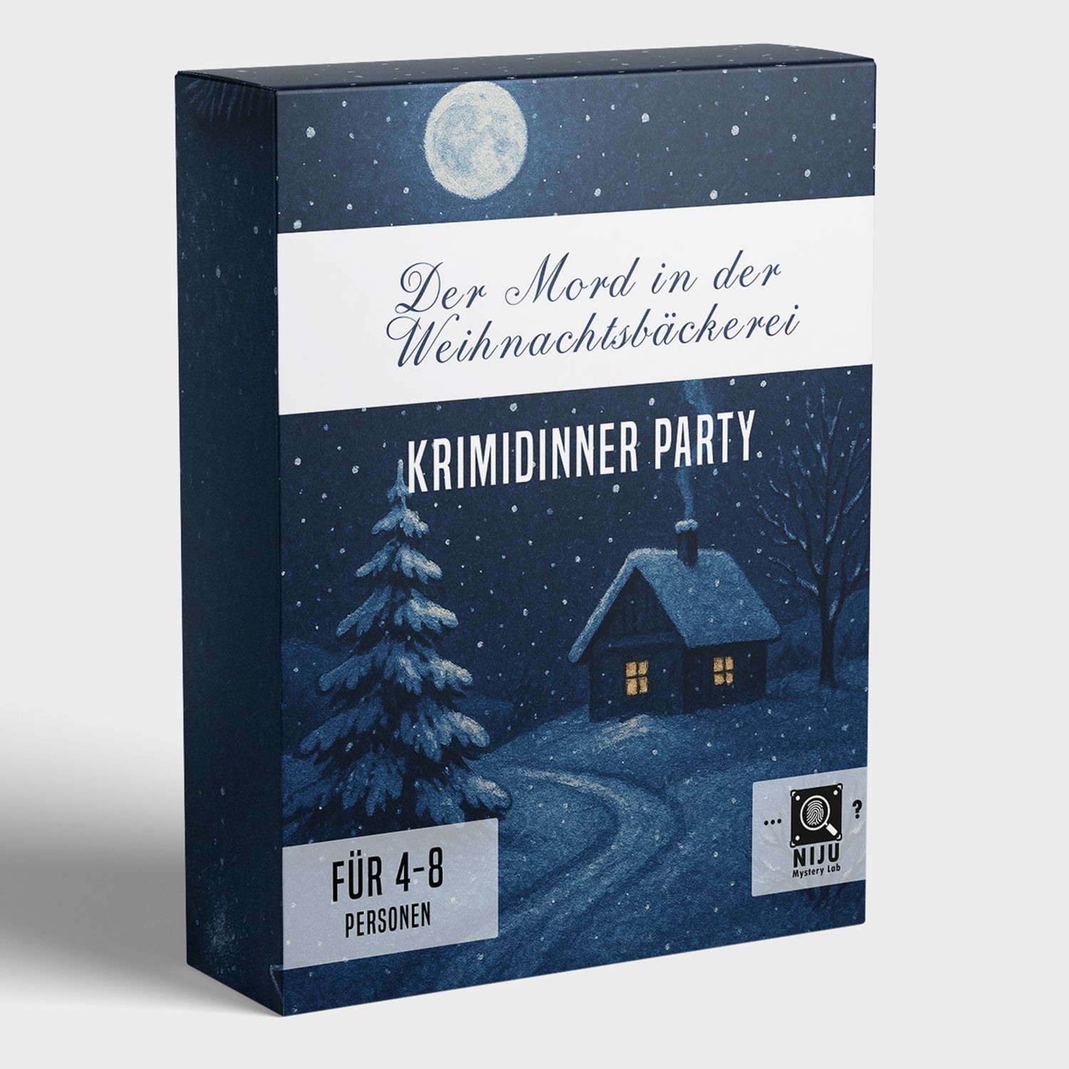 winterliches Krimidinner Spiel &quot;Das letzte Plätzchen – Der Mord in der Weihnachtsbäckerei&quot; | weihnachtliches Krimi Spiel für 4-8 Personen | Krimi Partyspiel für Zuhause | Für Weihnachten