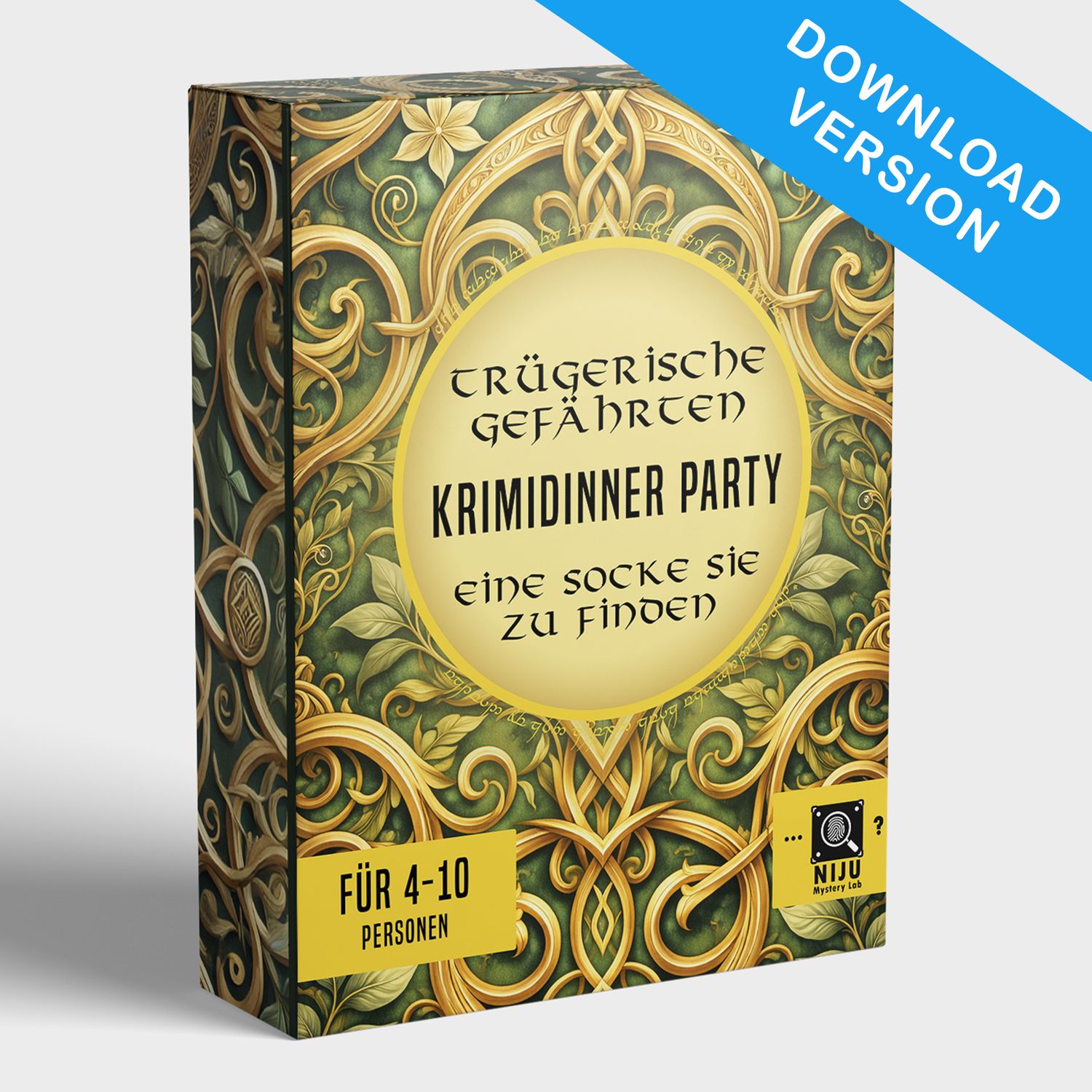 Fantasy Krimidinner Spiel für Zuhause - Trügerische Gefährten | Krimi Partyspiel für 4-10 Personen | zum Herunterladen