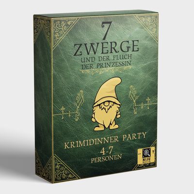 Märchen Krimidinner für Zuhause -7 Zwerge und der Fluch der Prinzessin | Krimi Partyspiel für 4-7 Personen | zum Herunterladen