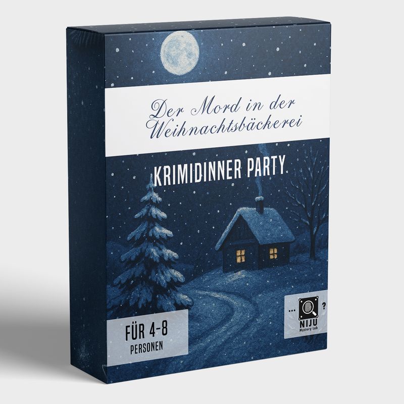winterliches Krimidinner für Zuhause -Das letzte Plätzchen | weihnachtliches Krimi Spiel für 4-8 Personen | zum Herunterladen