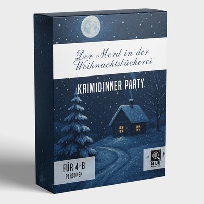 winterliches Krimidinner für Zuhause -Das letzte Plätzchen | weihnachtliches Krimi Spiel für 4-8 Personen | zum Herunterladen