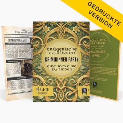 Fantasy Krimidinner Spiel für Zuhause - Trügerische Gefährten | Krimi Partyspiel für 4-10 Personen | gedruckte Version Fantasy Krimidinner Spiel für Zuhause - Trügerische Gefährten | Krimi Partyspiel für 4-10 Personen | gedruckte Version