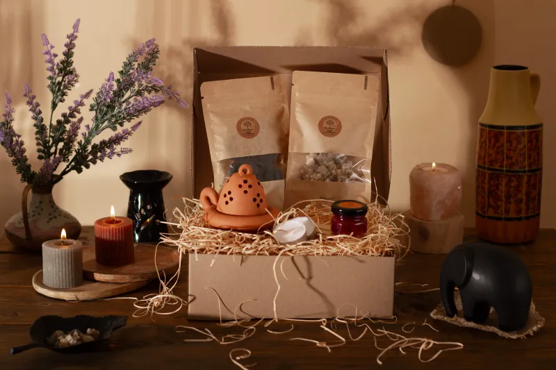 Elegancki zestaw prezentowy z kadzidłem na Boże Narodzenie, urodziny i prezenty firmowe