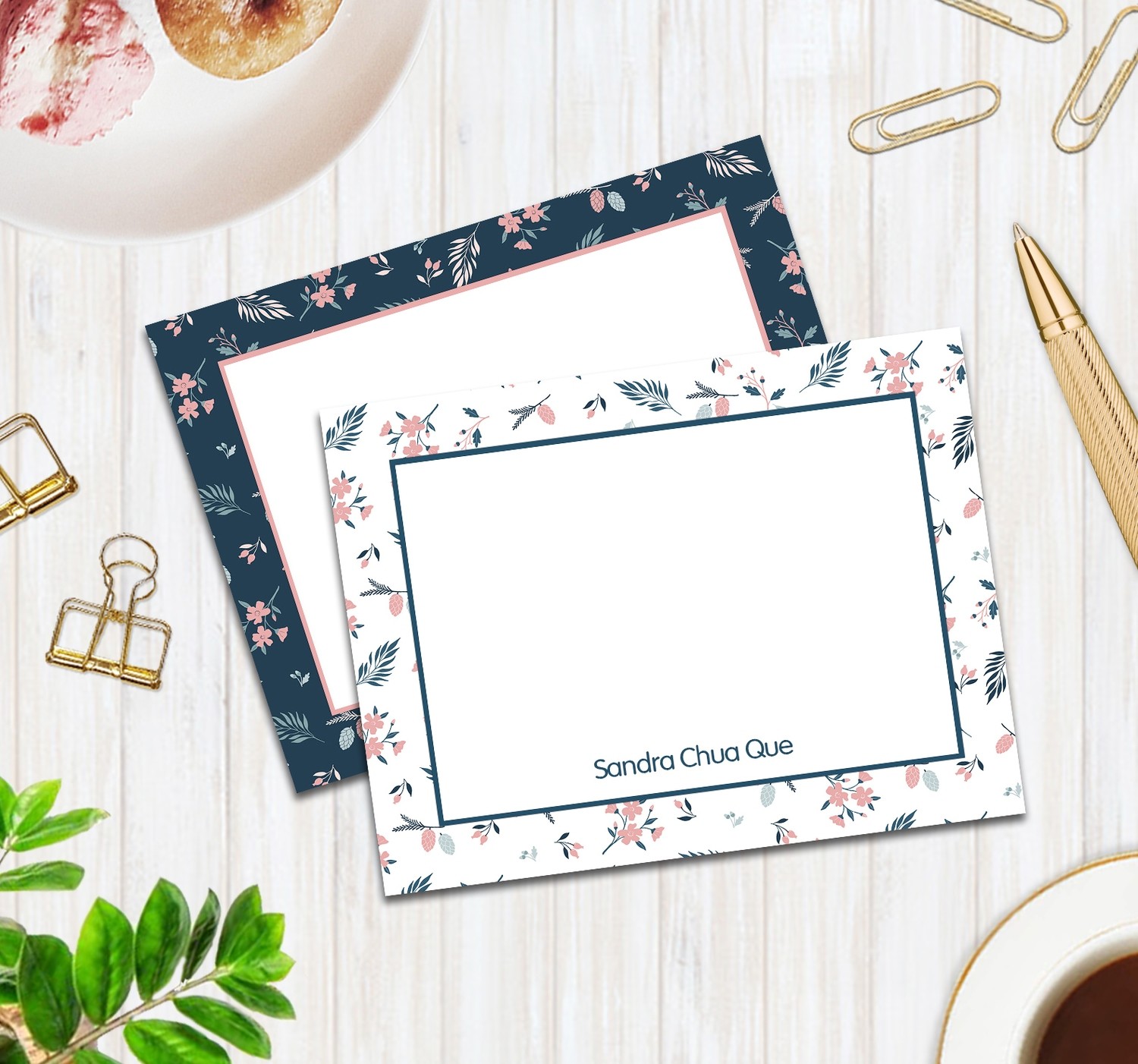 Patterned Flat Note Card