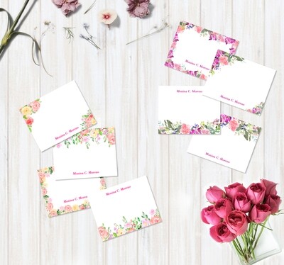 Floral Flat Note Card
