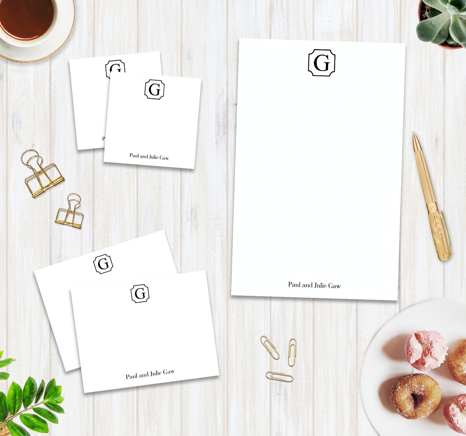 Monogram Stationery set