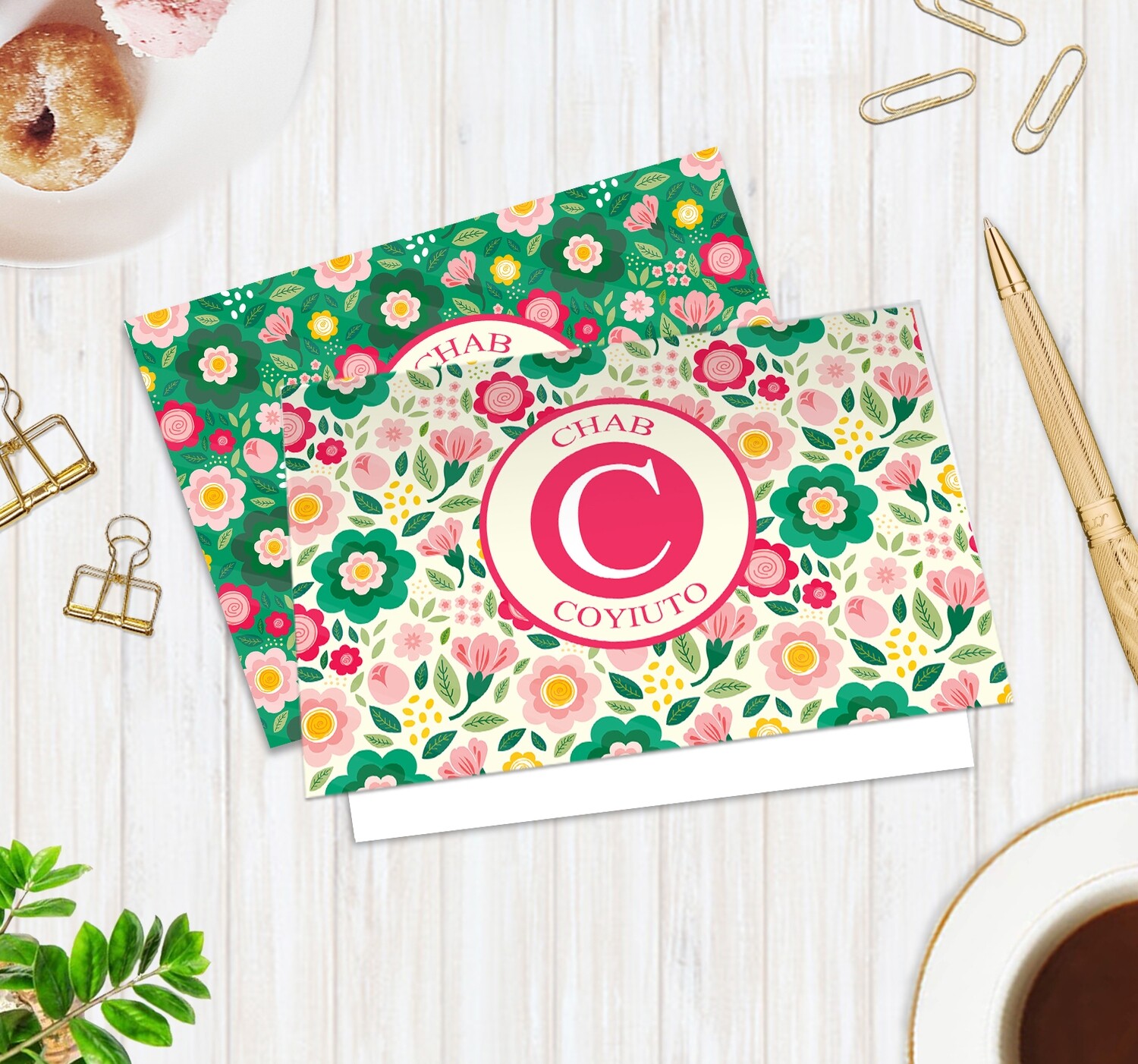 Patterned Folded Note Card