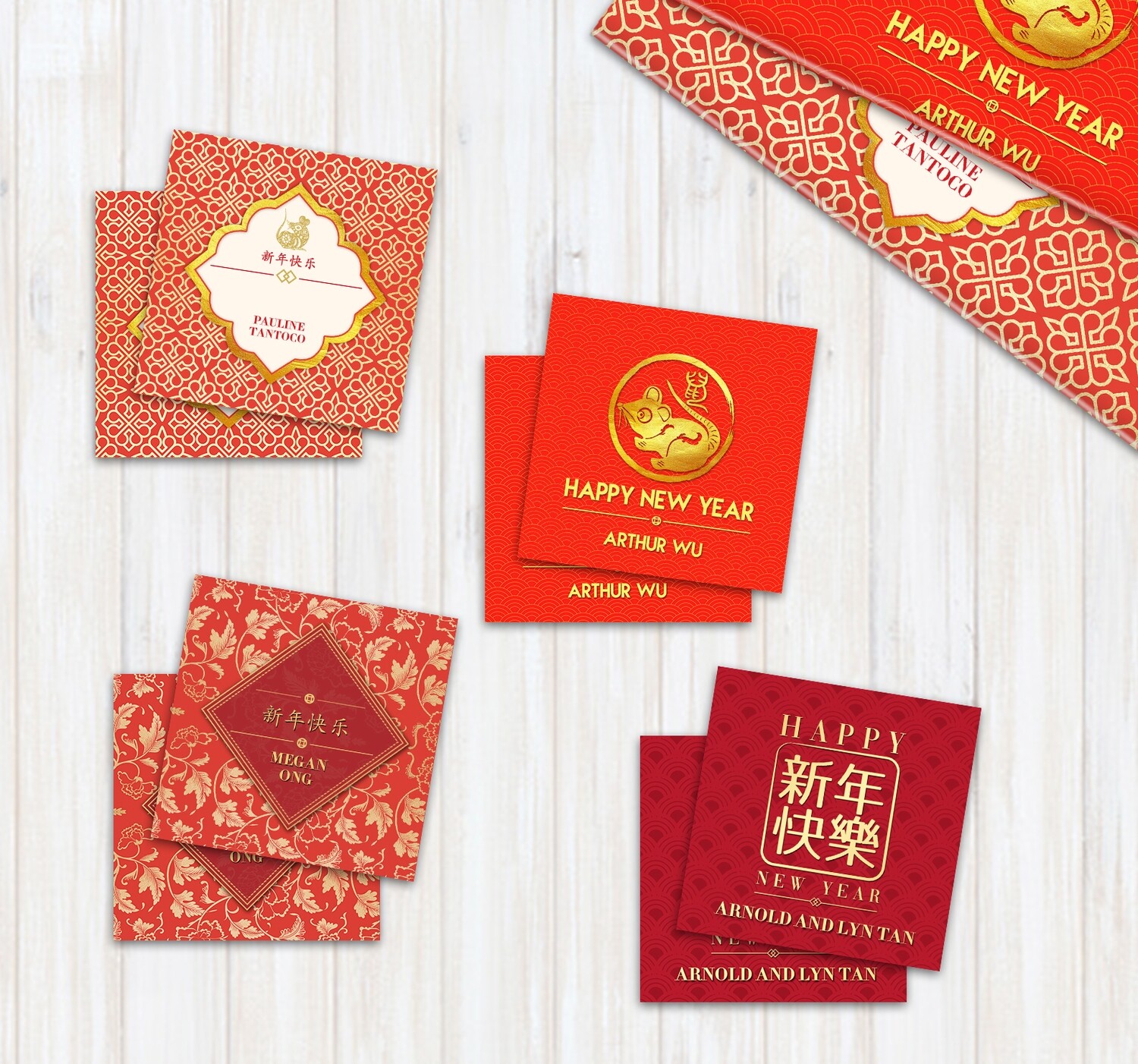 Chinese New Year Gift Tag (3"x3")