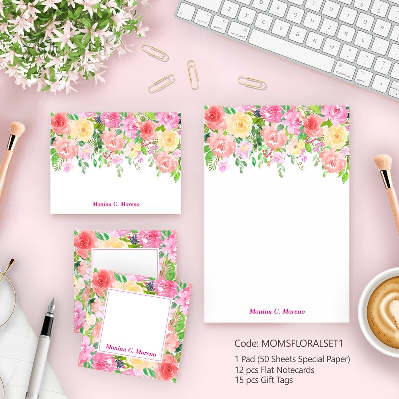 Mother&#39;s Day Floral Stationery set