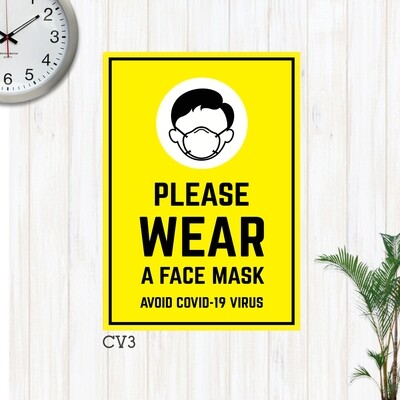 Covid-19 Preventive Signage (Sticker on Sintra)