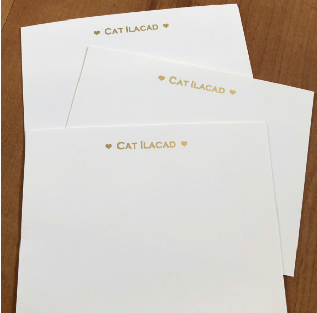 Gold Foil Flat Note Card