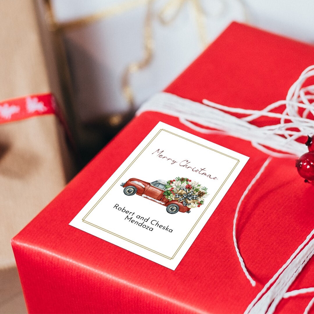 Christmas Gift Sticker (2.5&quot;x3.5&quot;)