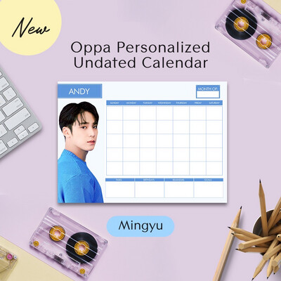 Oppa Undated Personalized Desk Calendar