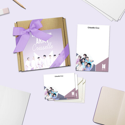 BTS Stationery Gift Set (notepad and notecard)