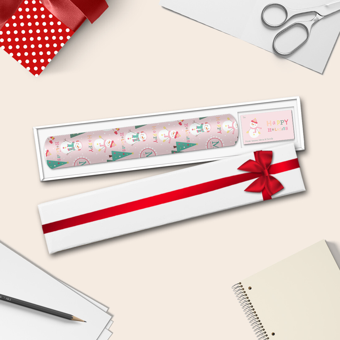 Christmas gift wrapper in a box