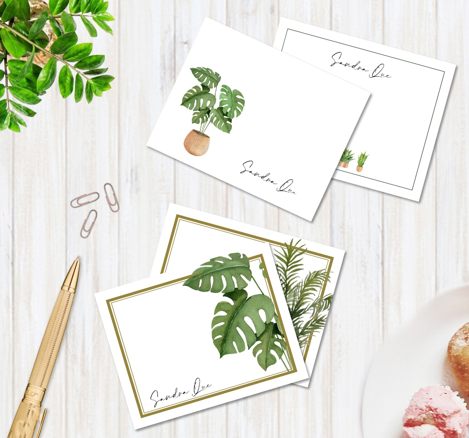 Home Plants Flat Note Card