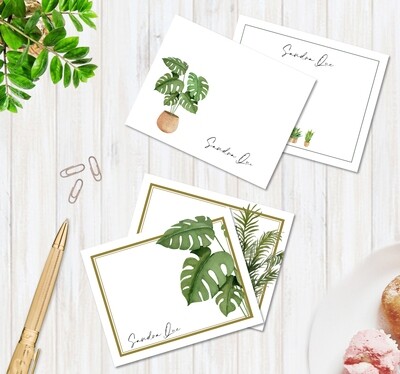 Home Plants Flat Note Card