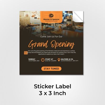 Sticker Label - 3" x 3"