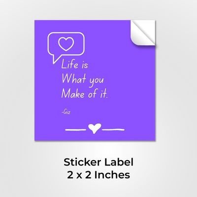 Sticker Label - 2" x 2"