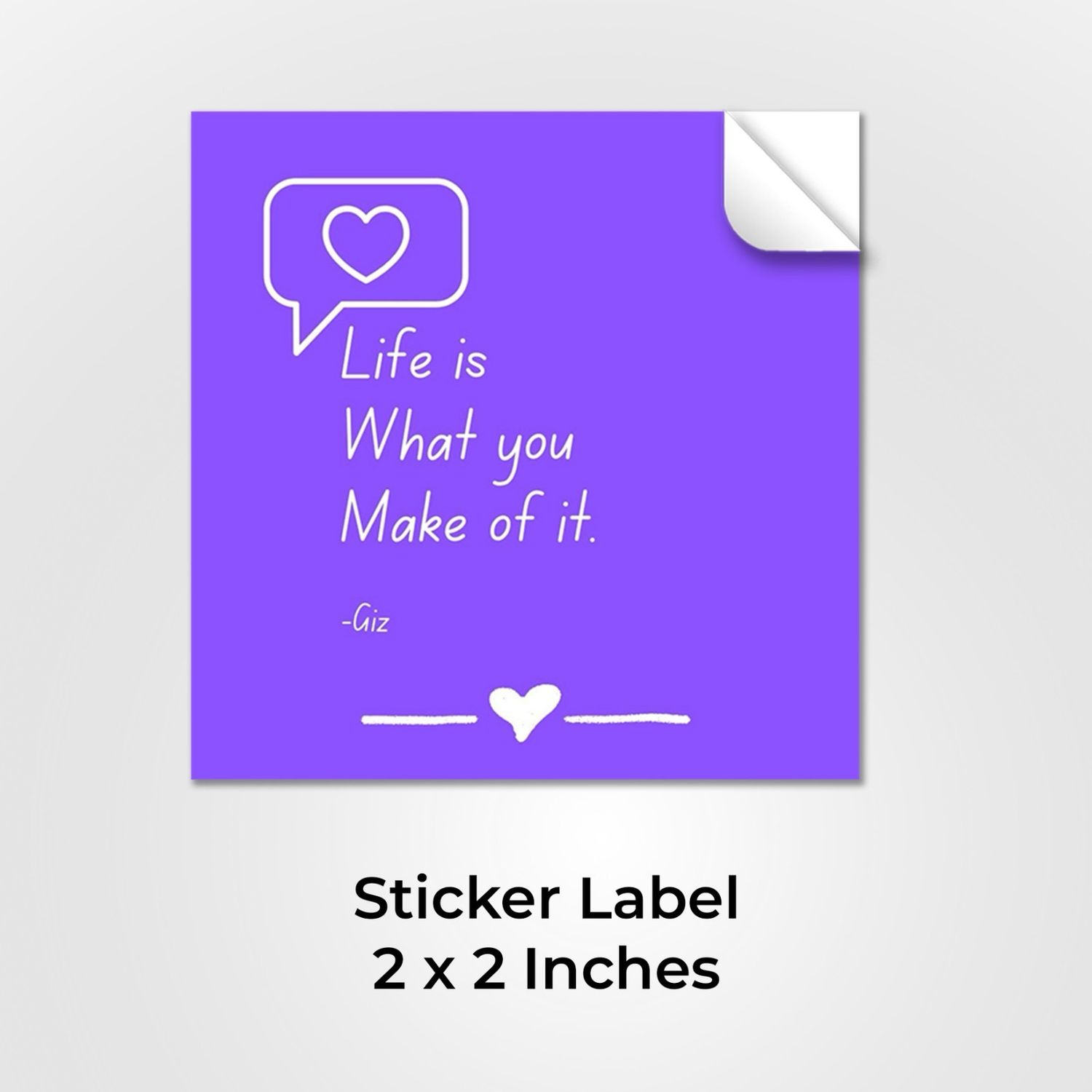 Sticker Label - 2&quot; x 2&quot;