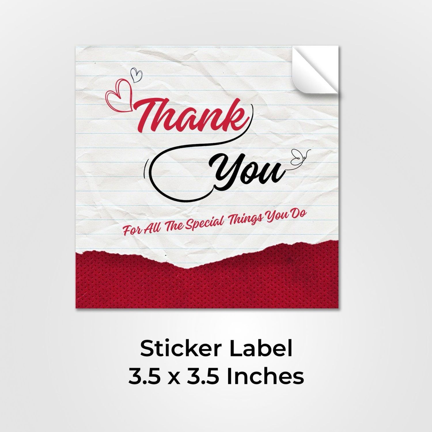 Sticker Label - 3.5&quot; x 3.5&quot;
