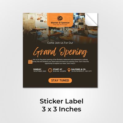 Rush Printing – Same Day Sticker Labels (3" x 3")
