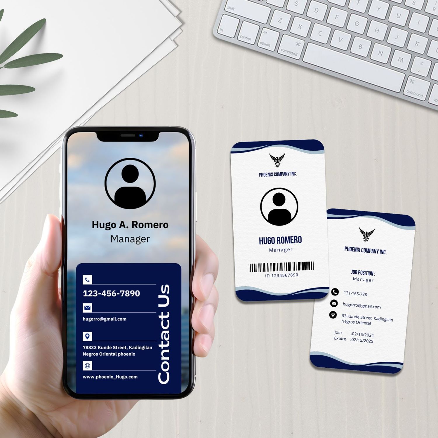NFC ID Card (Colored Front &amp; Back)