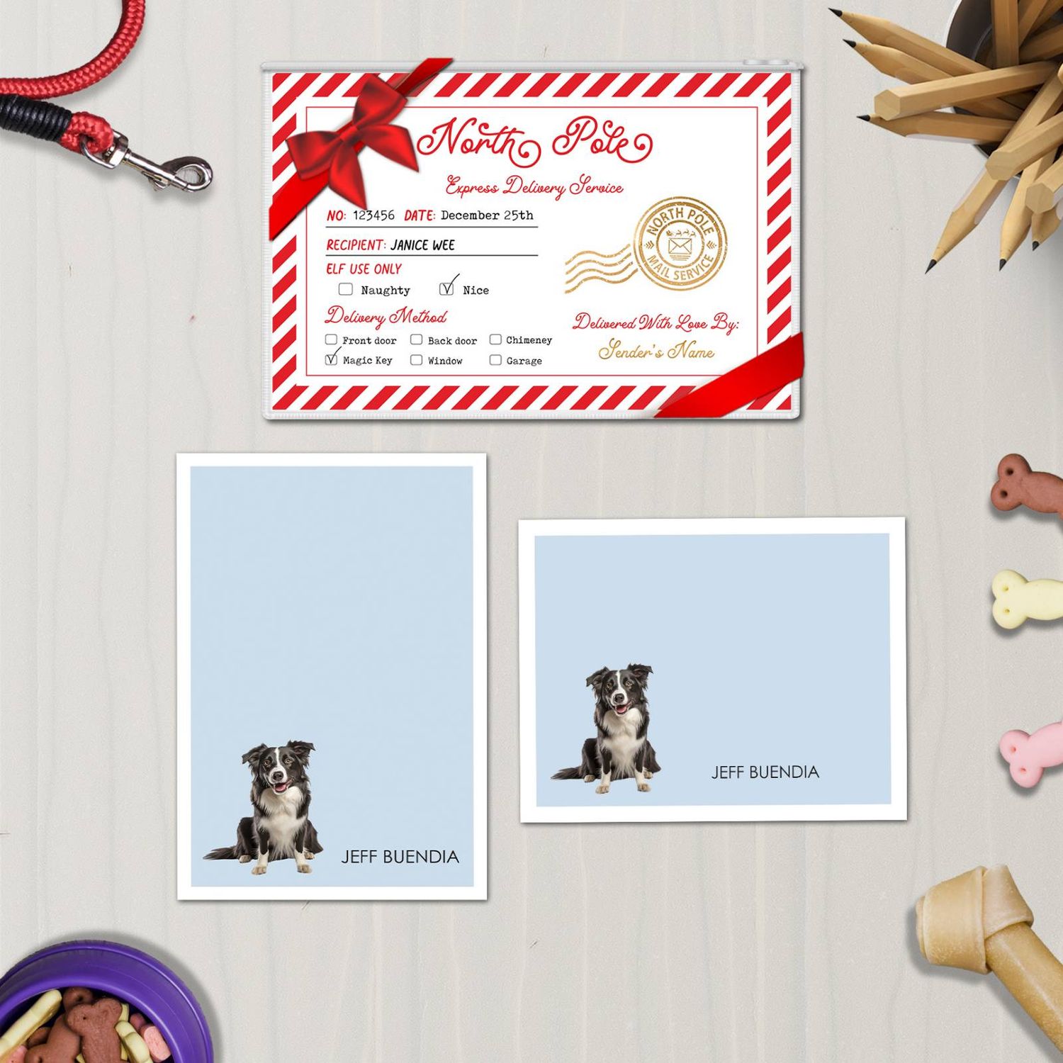 Cute Dog Notepad and Notecard Set
