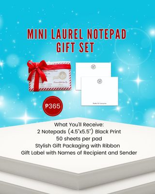 Mini Laurel Notepad Gift Set