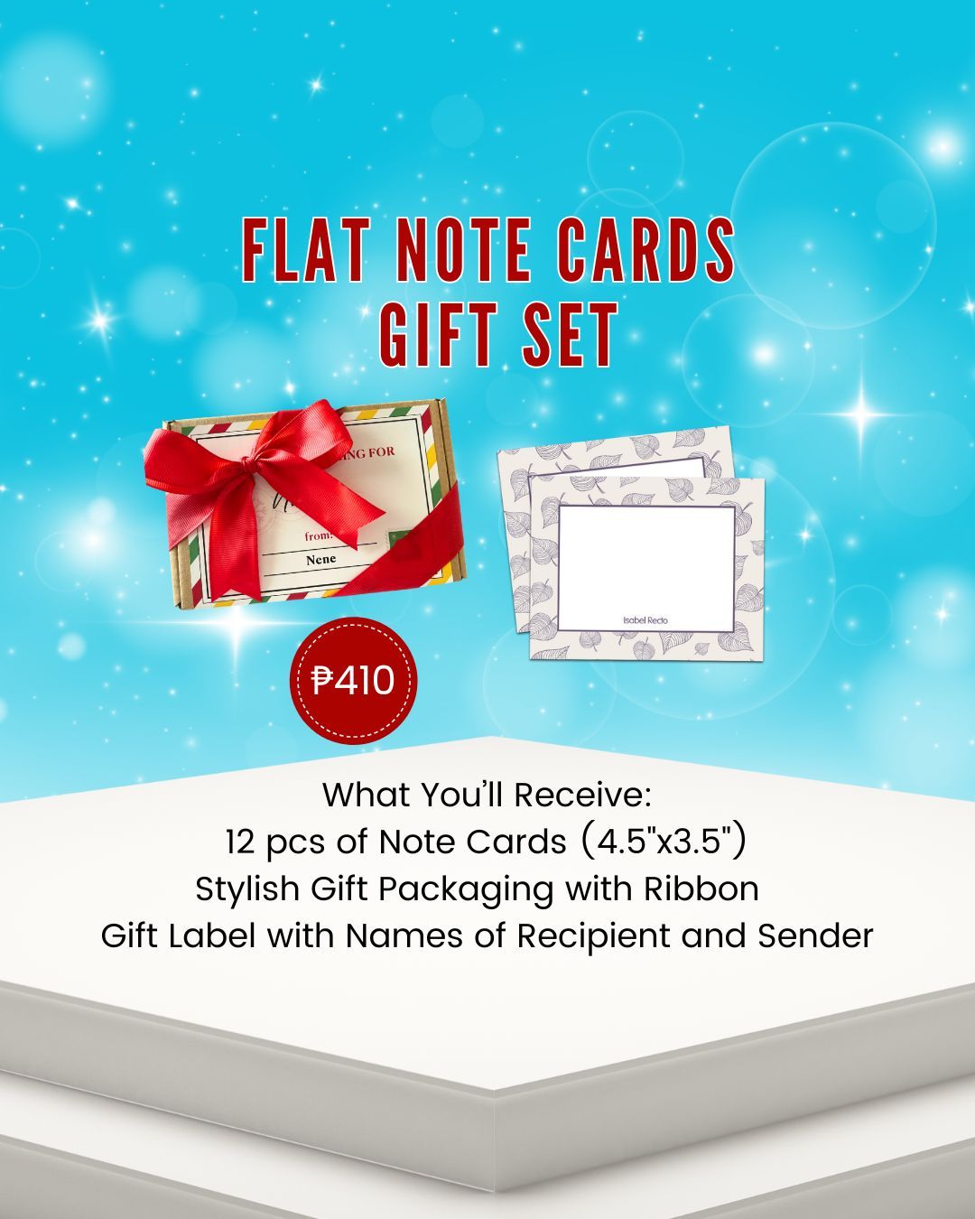 Patterned Flat Note Card Gift Set