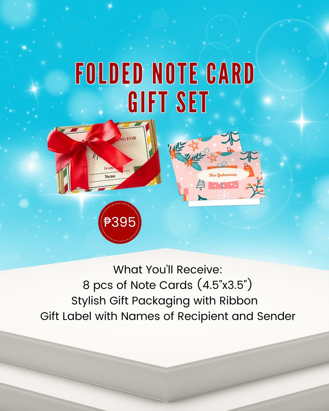 Patterned Folded Note Card Gift Set
