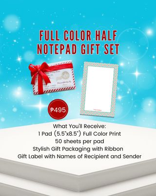 Full Color Half Notepad Gift Set