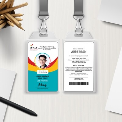 Company ID Card (Colored Front / BW Back)