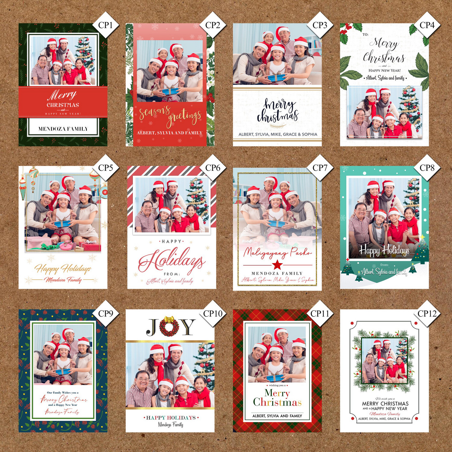 Christmas Photo Gift Tag (2.5"x3.5") - 12 Designs