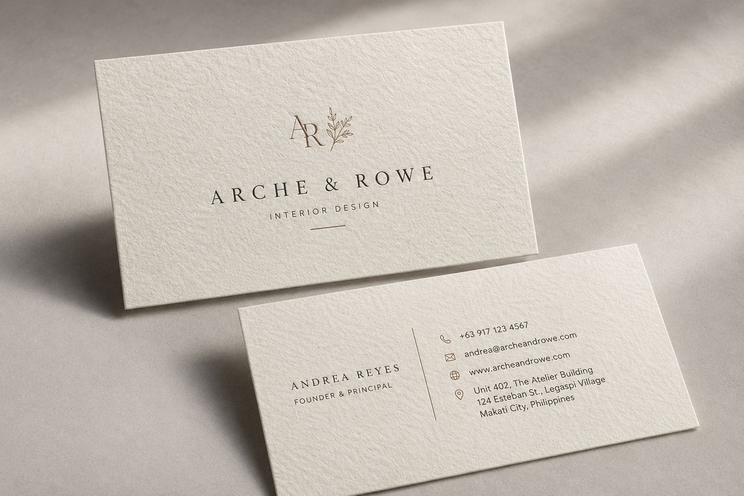 Ivory Textured Calling Cards